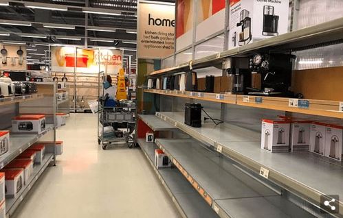 中国制造缺失致澳洲Kmart、Big W空架，办公室设备供应告急